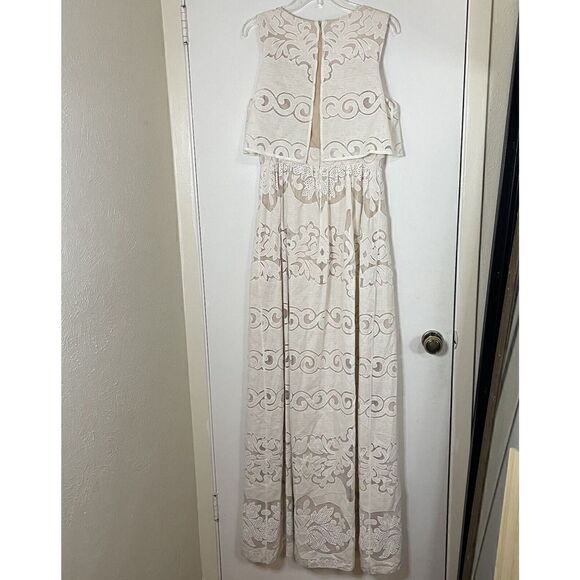 ERIN FETHERSTON ivory lace sleeveless Maxi dress size US 10 - Picture 8 of 8